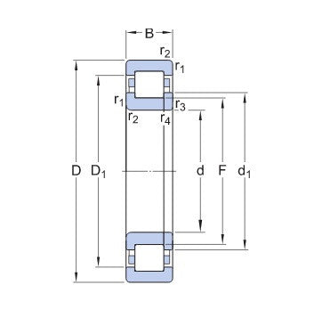SKF NUP 215 ECM/C3 válečkové ložisko