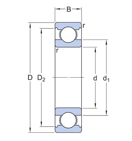 SKF W 6207 nerezové kuličkové ložisko
