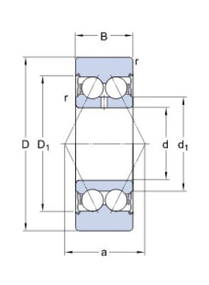 SKF 305705 C-2Z ložisková kladka