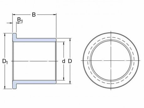 SKF PPMF 252821.5 přírubové polyamidové kluzné pouzdro PTFE