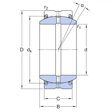 SKF GE 120 ES-2RS kloubové ložisko ocel/ocel