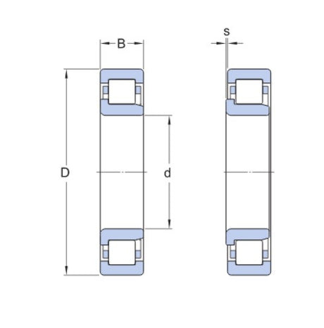 SKF NJ 1009 ECP válečkové ložisko