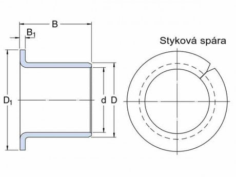 SKF PRMF 505550 pouzdro kluzné přírubové, svinutý bronzový pás
