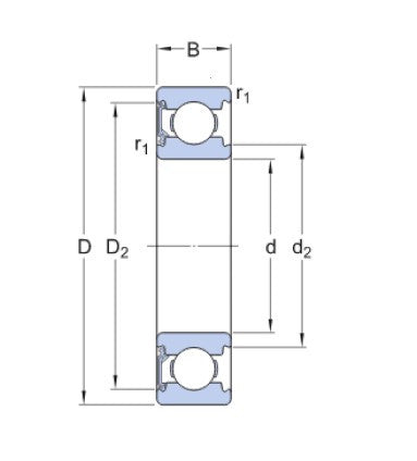 SKF 6204 RSH/C3 kuličkové ložisko