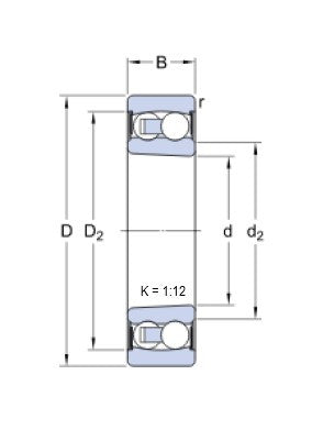 SKF 2213 E-2RS1KTN9 naklápěcí kuličkové ložisko