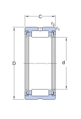 SKF RNA 4902.2RS jehlové ložisko bez vnitřního kroužku