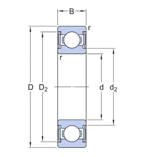 SKF W 608-2RS1 nerezové kuličkové ložisko