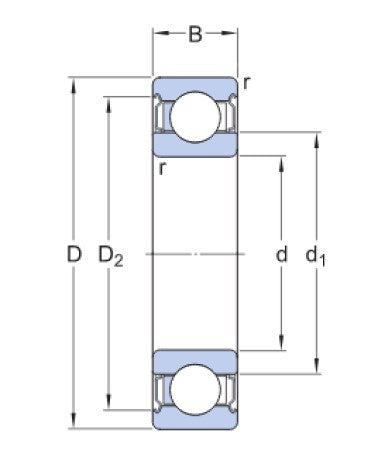 SKF 6204-2Z/VA228 kuličkové ložisko