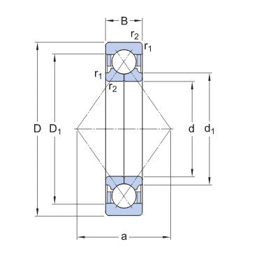 SKF QJ 312 PHAS čtyřbodové ložisko