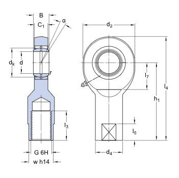 SKF SIL 15 ES kloubová hlavice
