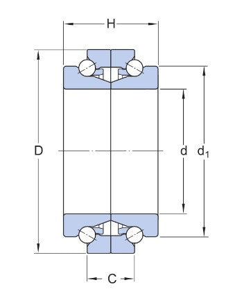 SKF BTW 170 CM/SP kuličkové ložisko s kosoúhlým stykem