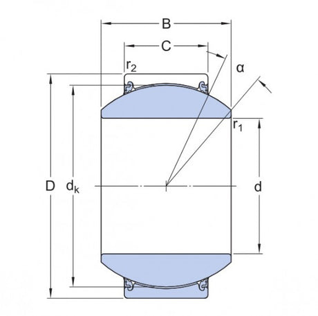 SKF GEH 40 TXE-2LS (GE 40-FW-2TS) bezúdržbové kloubové ložisko ,ocel/PTFE