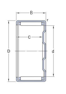 SKF BK 0609 jehlové ložisko