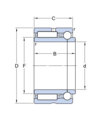 SKF NKIB 5912 jehlové ložisko kombinované
