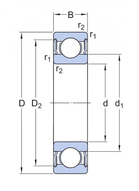 SKF 61910-2RS1/W64 kuličkové ložisko