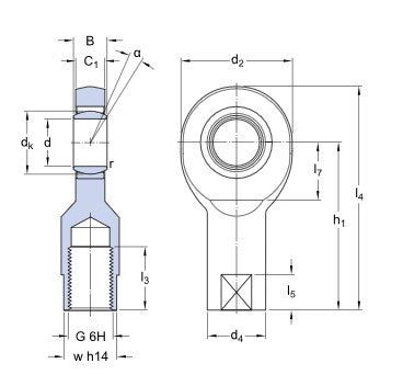 SKF SIL 10 E kloubová hlavice