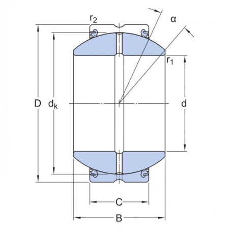 SKF GEH 40 ESX-2LS kloubové ložisko ocel/ocel