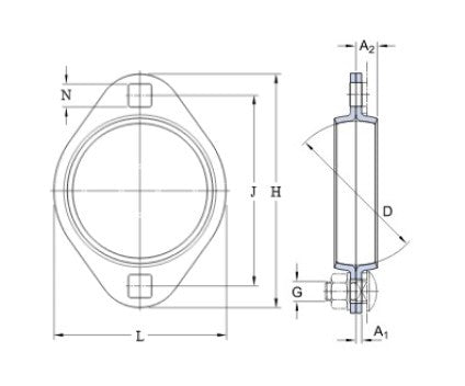 SKF PFT 80 oválné plechové ložiskové těleso