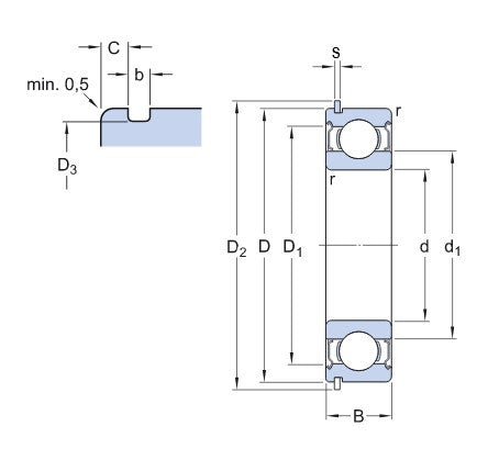 SKF 6212-2ZNR kuličkové ložisko