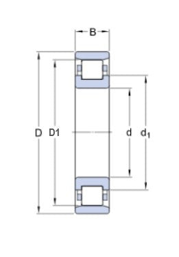 SKF N 317 ECP válečkové ložisko