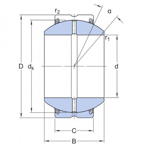 SKF GEH 25 ES-2RS kloubové ložisko ocel/ocel