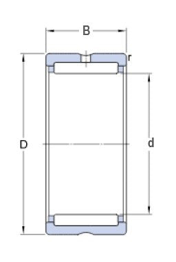 SKF NK 110/40 jehlové ložisko bez vnitřního kroužku