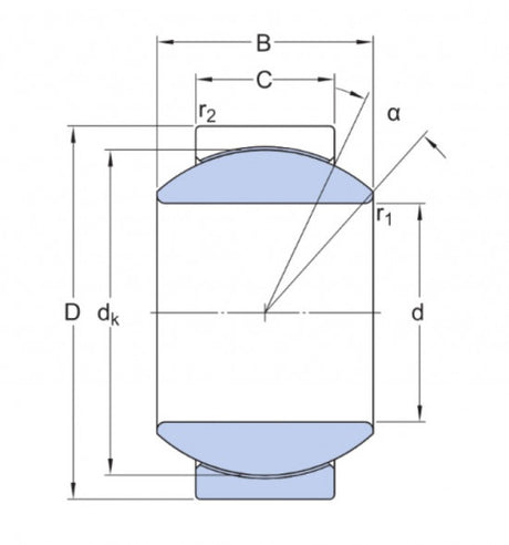 SKF GEH 15 C (GE 15 FW) bezúdržbové kloubové ložisko ,ocel/PTFE