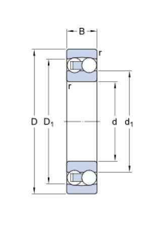 SKF 2309 ETN9 naklápěcí kuličkové ložisko