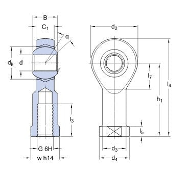 SKF SILKB 6 F kloubová hlavice
