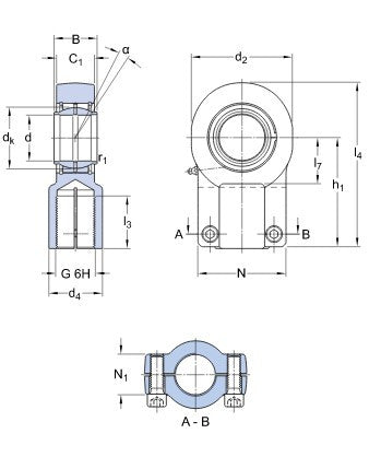 SKF SIQG 50 ES kloubová hlavice