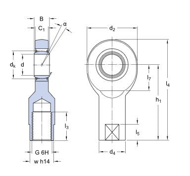 SKF SIL 40 TXE-2LS kloubová hlavice