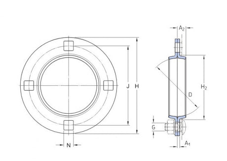SKF PF 90 kulaté plechové ložiskové těleso