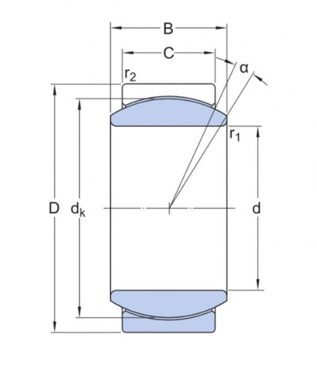 SKF GE 15 TXGR nerezové bezúdržbové kloubové ložisko tvrdochrom/PTFE fabric