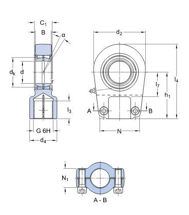 SKF SIR 30 ES kloubová hlavice