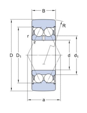 SKF 305804 C-2Z ložisková kladka