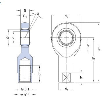 SKF SIL 10 C kloubová hlavice