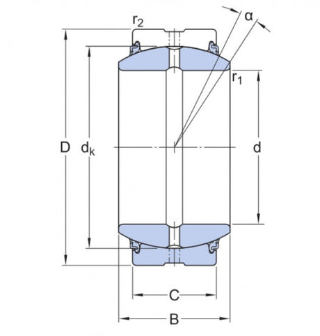 SKF GE 40 ESX-2LS kloubové ložisko ocel/ocel
