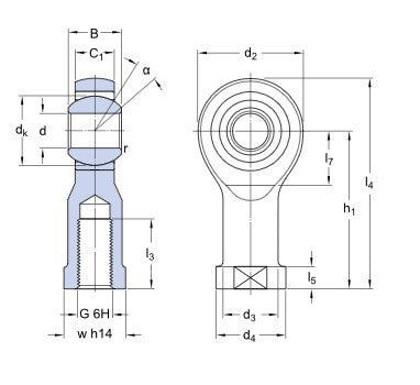 SKF SILKAC 5 M kloubová hlavice